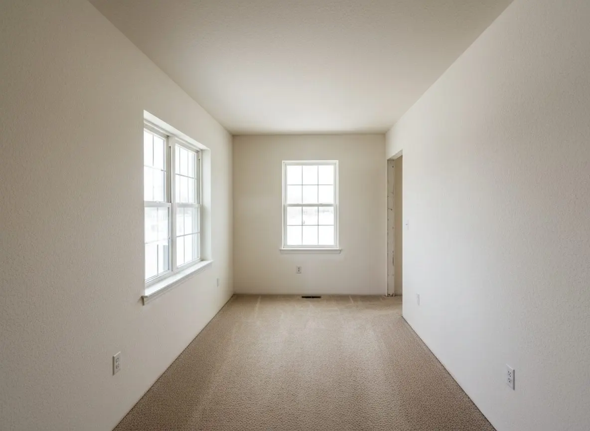 Orange peel matched in a hallway in Casselton