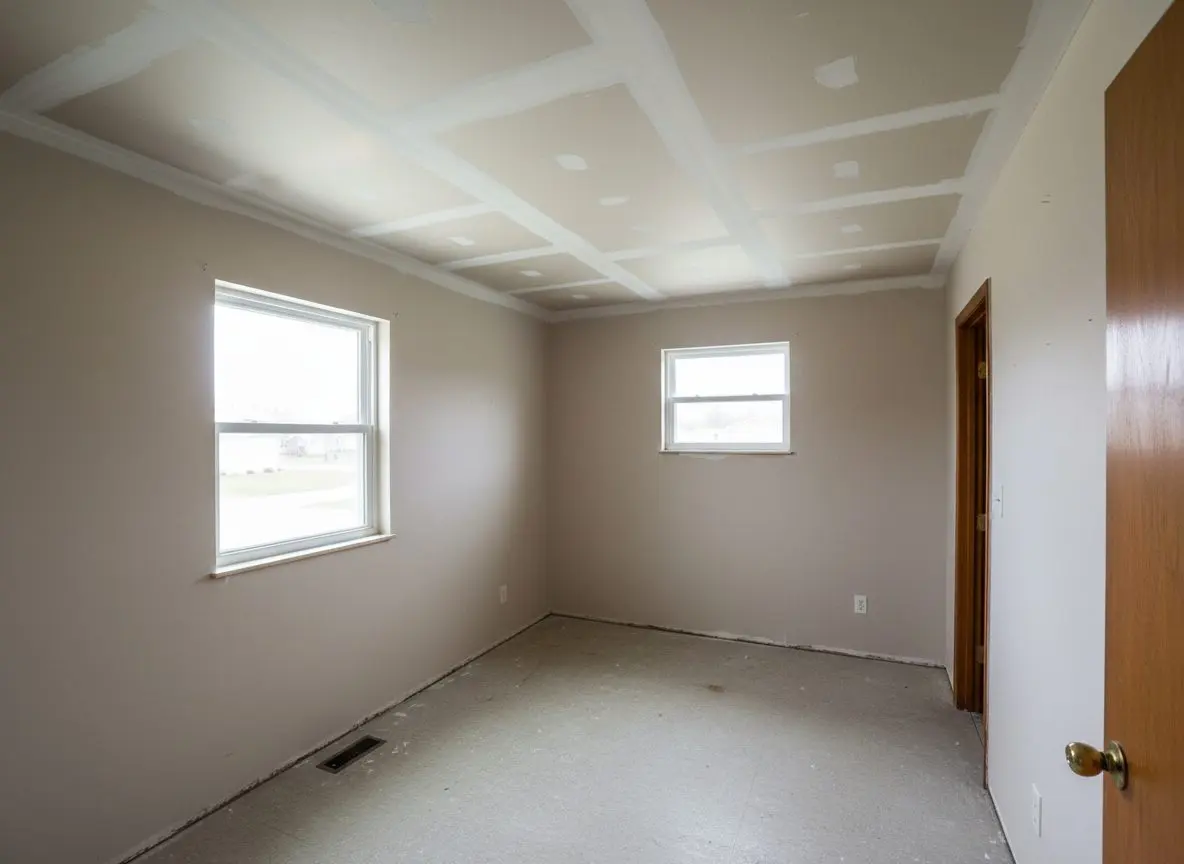 Ceiling opened for a bathroom waste in Moorhead